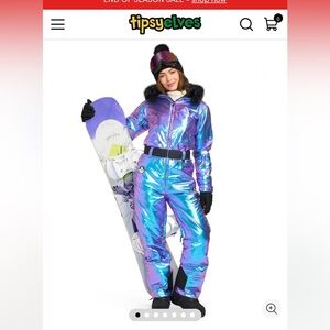 Tipsy Elves Iridescent Iris Snow Suit, New With Tabs, Women’s M